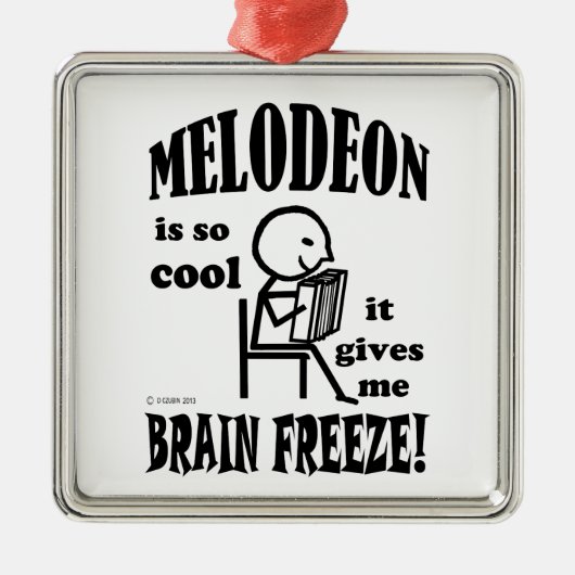 Melodeon, Brain Freeze Silbernes Ornament (Vorne)