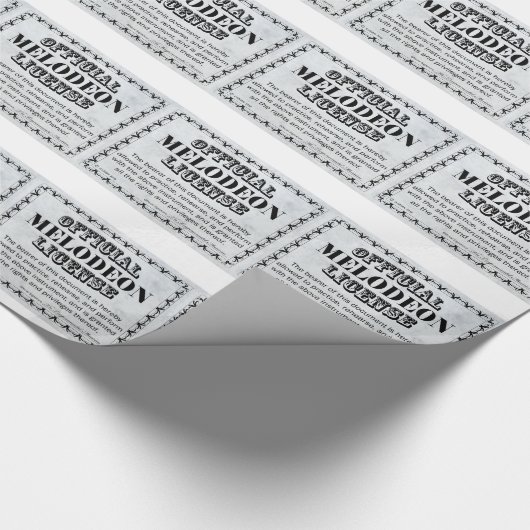 Melodeon-Lizenz Geschenkpapier (Ecke)