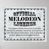 Melodeon-Lizenz Poster (Vorne)