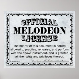 Melodeon-Lizenz Poster