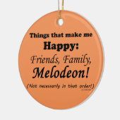 Melodeon macht mich glücklich keramikornament (Links)