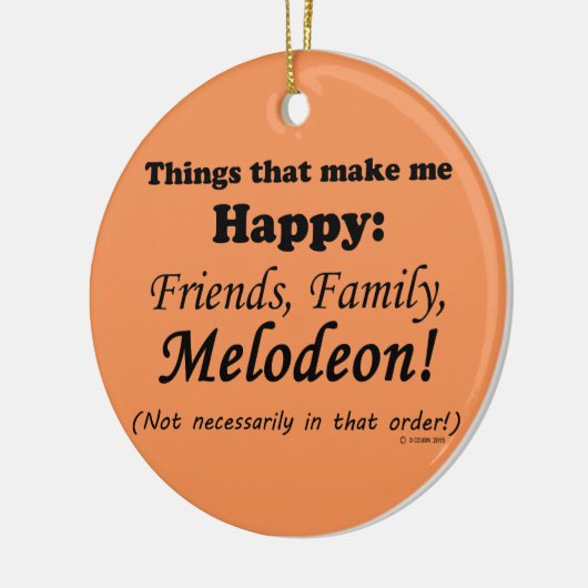 Melodeon macht mich glücklich keramikornament (Links)