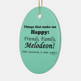 Melodeon macht mich glücklich keramikornament