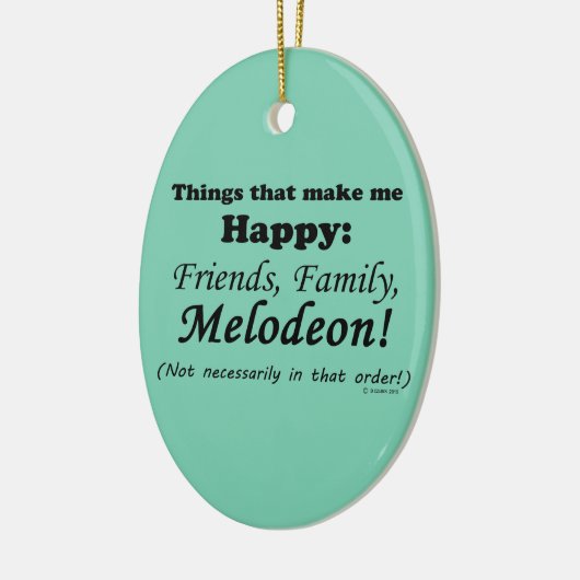 Melodeon macht mich glücklich keramikornament (Links)