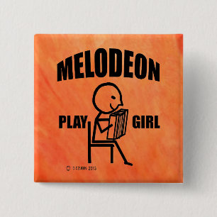 Melodeon Play Girl Button