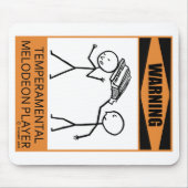 Melodeon-Spieler warnen Mousepad (Vorne)