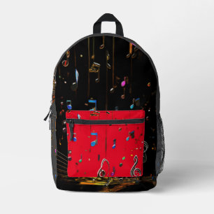 Melodic Beats: Musik Inspiriert Mode-Trend Bedruckter Rucksack