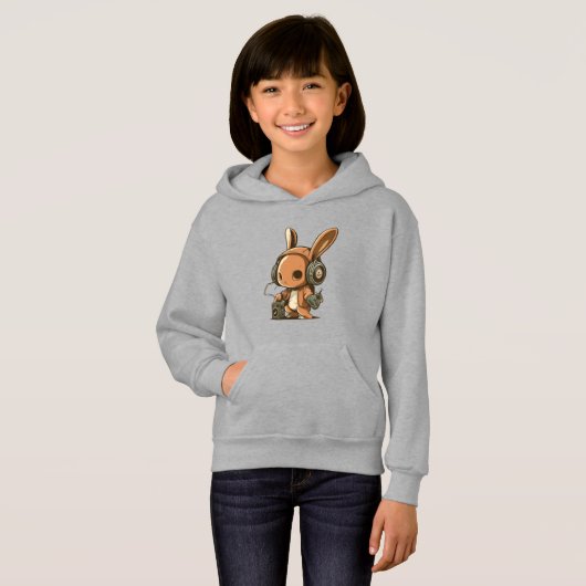 Melodic Bunny: Eine musikalische Reise Hoodie (Vorne ganz)