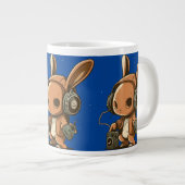 Melodic Bunny: Eine musikalische Reise Jumbo-Tasse (Vorderseite Rechts)