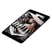 "Melodic Embrace - Artistic Music Themed Magnet" Magnet (Linke Seite)