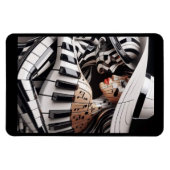 "Melodic Embrace - Artistic Music Themed Magnet" Magnet (Horizontal)
