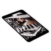 "Melodic Embrace - Artistic Music Themed Magnet" Magnet (Rechte Seite)