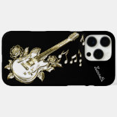 Melodic Guitar Vibes in Gold Case-Mate iPhone Hülle (Rückseite (Horizontal))