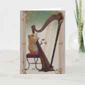 Melodic Hamster Greetings – Whimsical Victorian Karte (Vorderseite)