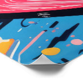 Melodic Harmonie: Die farbenfrohe Gitarre Poster (Ecke)