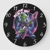 Melodic Maestro mit Gitarre Große Wanduhr (Vorderseite)