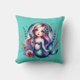 "Melodic Mermaid Serenade" Kissen