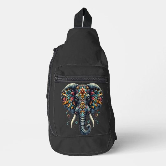 Melodic Pachyderm Crossbody Bag (Vorderseite)