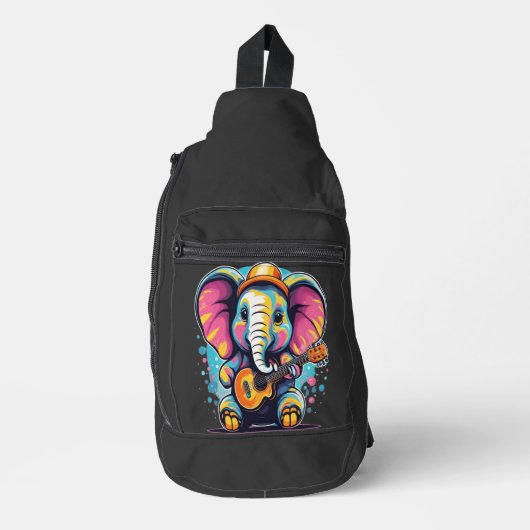 Melodic Pachyderm Serenade Crossbody Bag (Vorderseite)