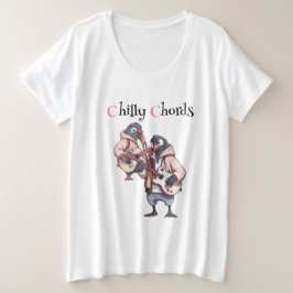 Melodic Waddle: Pinguine spielen Gitarre Große Größe T-Shirt