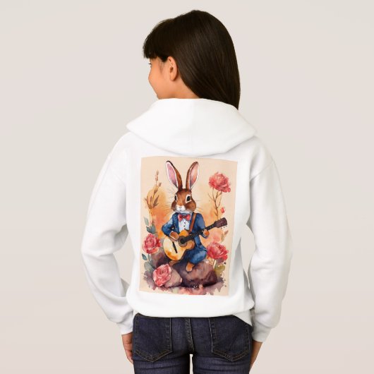 "Melodic Whiskers: Mit einem Rabbi die Herzen serv Hoodie (Schwarz voll)