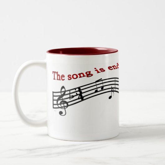 Melodie bleibt an zurück zweifarbige tasse (Links)