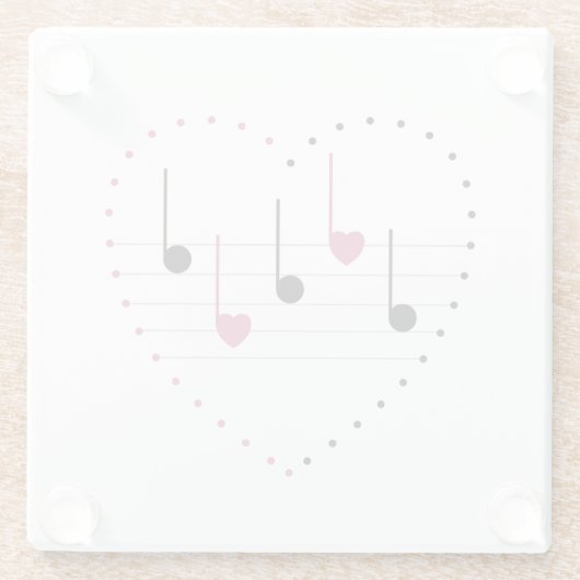 Melodie der Liebe Glasuntersetzer (Rückseite)