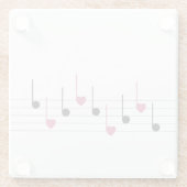 Melodie der Liebe (Linear) Glasuntersetzer (Rückseite)