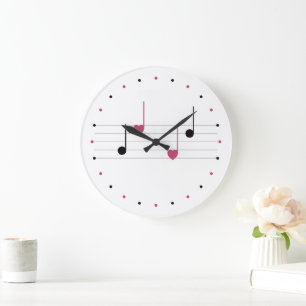 Melodie der Liebe (Linear) Große Wanduhr