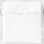 Melodie der Liebe (Linear) Herz-Aufkleber (Tasche)