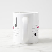 Melodie der Liebe (Linear) Jumbo-Tasse (Rückseite)
