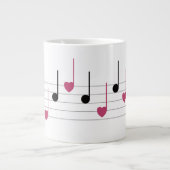 Melodie der Liebe (Linear) Jumbo-Tasse (Vorderseite)