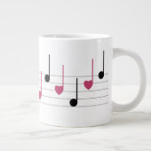 Melodie der Liebe (Linear) Jumbo-Tasse (Rechts)
