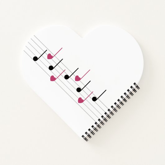 Melodie der Liebe (Linear) Notizblock (Rückseite)