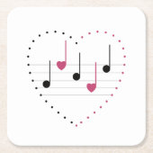 Melodie der Liebe Rechteckiger Pappuntersetzer (Vorderseite)