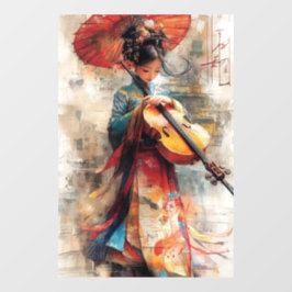 Melodie der Tradition: Die Harmonie von Kunst und Fensteraufkleber