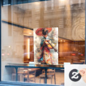 Melodie der Tradition: Die Harmonie von Kunst und  Fensteraufkleber (Café-Fenster)