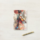 Melodie der Tradition: Die Harmonie von Kunst und Post-it Klebezettel (Auf Schreibtisch)