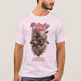 Melodie des schlaflosen Mondes Künstlerische Violi T-Shirt