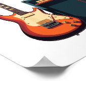 Melodie elektrische Gitarre und Verstärker Poster (Ecke)
