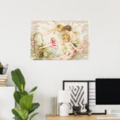 Melodie - Engel, Blume, Musik Poster (Heimbüro)