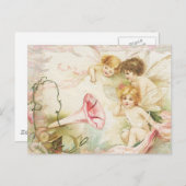 Melodie - Engel, Blume, Musik Postkarte (Vorne/Hinten)