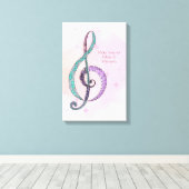 Melodie in Linien- und Farbband, gewickelt Leinwan Leinwanddruck (Insitu (Holzboden))