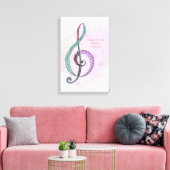 Melodie in Linien- und Farbband, gewickelt Leinwan Leinwanddruck (Insitu (Wohnzimmer))