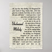 Melodie Mauer Song Lyric Print Poster (Vorne)