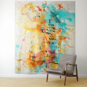 Melodie von Farben und Musiknoten Wandteppich (Beispiel)