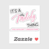 Melodie, was du nicht verstehen würdest aufkleber (Blatt)