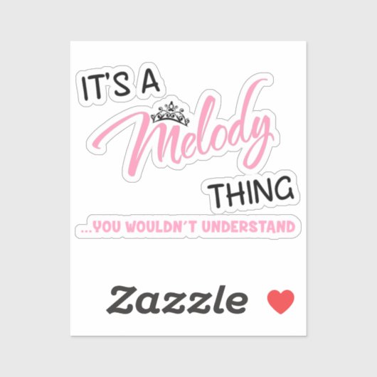 Melodie, was du nicht verstehen würdest aufkleber (Blatt)