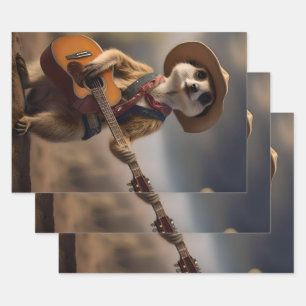 Melodien der Savanna A Meerkat Guitar Serenade, Geschenkpapier Set