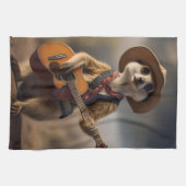 Melodien der Savanna A Meerkat Guitar Serenade, Geschirrtuch (Horizontal)